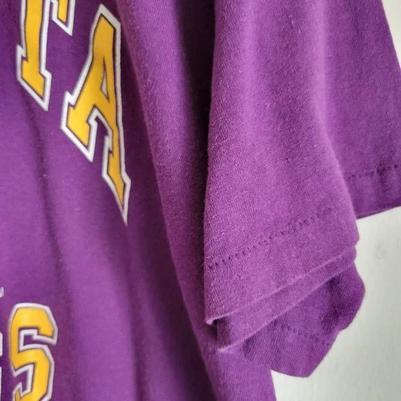 Vintage Minnesota Vikings Single Stitch T-Shirt Size XL Purple Stedman Logo7 USA - Picture 4 of 6